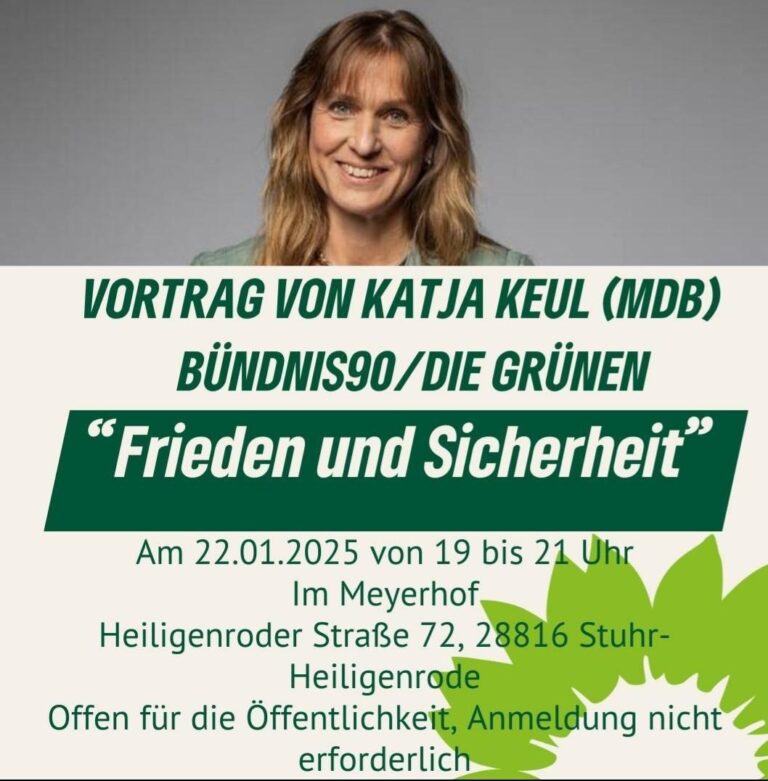 Vortrag und anschließende Diskussion von und mit Katja Keul